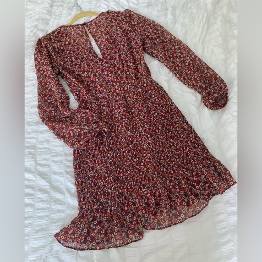 EUC Rowa mini dress with smocked skirt size S - Picture 2 of 6